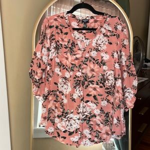 floral blouse size xl